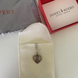James Avery Heart Script Initial Charm “S”